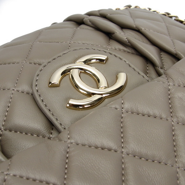 7A Replica Chanel Classic Flap Bag Gray Leather 3324